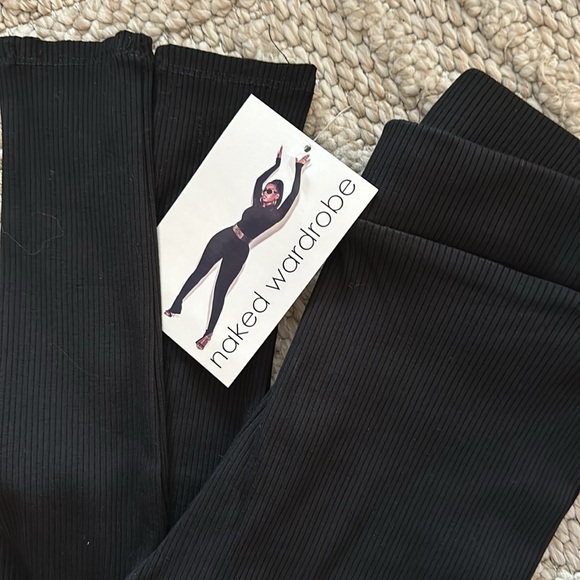 Naked Wardrobe Black Ribbed Sculpt Leggings - Picture 5 of 5